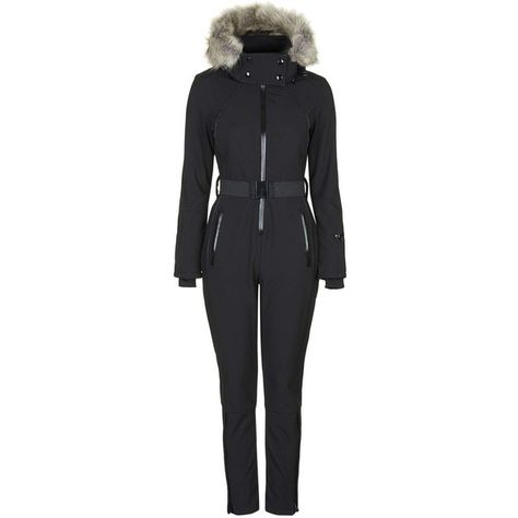 TopShop Sno Ski Jumpsuit (¥22,425) ❤ liked on Polyvore featuring jumpsuits, black, long sleeve jump suit, jump suit, hooded jumpsuit, long sleeve jumpsuit and ski jumpsuit Ski Onesie, Apres Ski Style, Ski Jumpsuit, Ski Bunnies, Colorado Vacation, Ski Outfit, Parka Style, Snow Fashion, Ski Gear