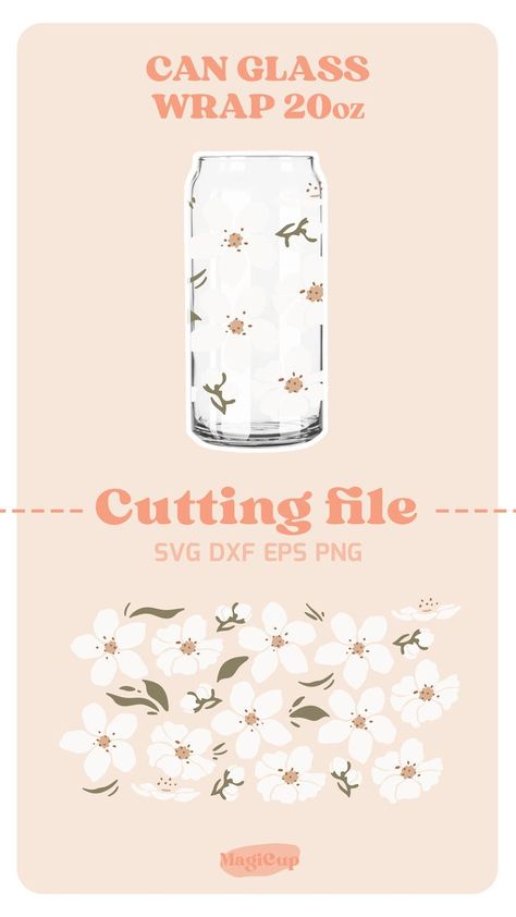 Cherry Blossom Svg, Can Glass Cups, Beer Can Glass Svg, Libbey Glass Svg, Can Glass Wrap, Craft Fairs Booth, Glass Theme, Glass Can Wrap, Glass Wrap