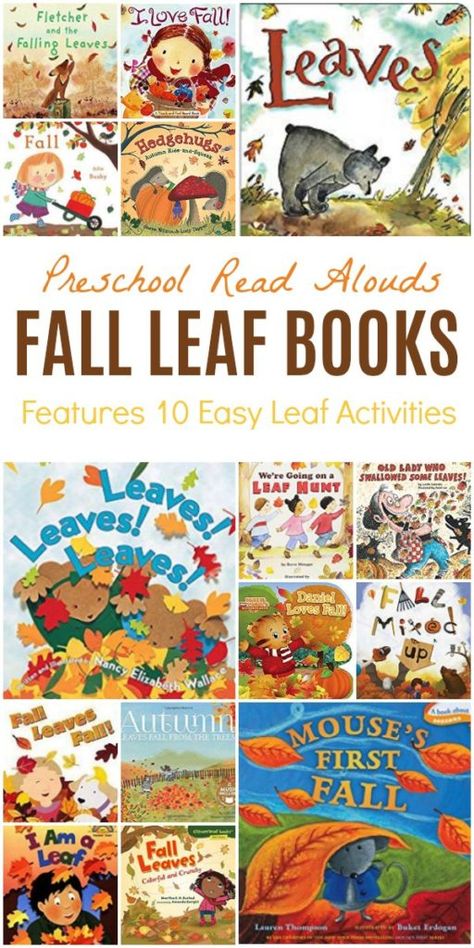 Preschool Read Alouds, Fall Books Preschool, Fall Leaf Activities, Fall Leaves Activities, Leaf Activities, Preschoolers Activities, Thanksgiving Activities Preschool, Fall Lesson Plans, Fall Preschool Activities