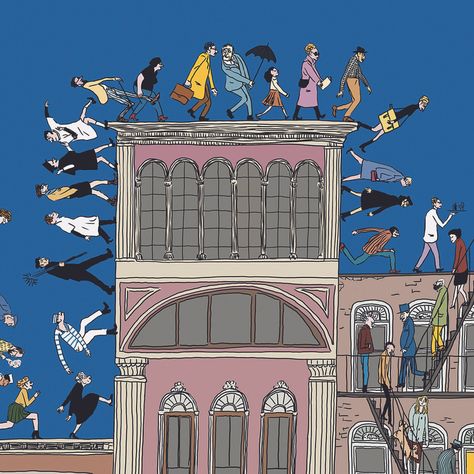 Javi Aznarez for Wes Anderson - Illustrator Wes Anderson Illustration, Construction Paper Art, Wes Anderson Aesthetic, The French Dispatch, French Dispatch, Fairytale Illustration, Wes Anderson, Urban Sketching, Freelance Illustrator