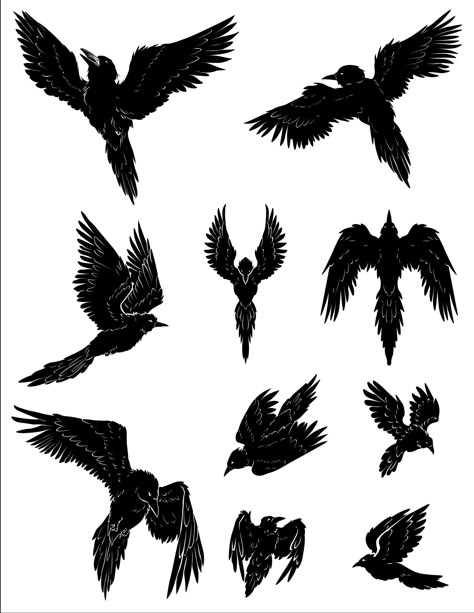 Birds in Flight is a collection of 8 vector images of birds in flight. The vectors are highly detailed and can be used for anything you can think of: illustration, cards, stickers, pattern making, scrap booking, websites - imagination is the limit. These vector images can be used for creation of items that will be sold for profit with only restriction that these vectors may not be sold as is or with minimal modification. Files include a folder with images that have a sticker outline though that Patchwork Bird Tattoo, Flying Bird Outline, Flying Birds Drawing, Bird Flying Illustration, Bird Flying Drawing, Bird Flying Tattoo, Birds Flying Tattoo, Japanese Bird Art, Flying Bird Art