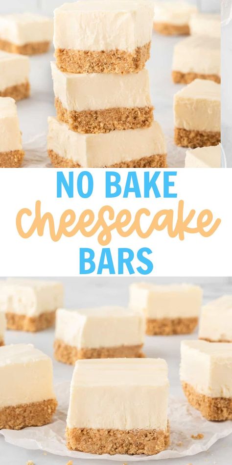 Easy Quick Dessert Recipes No Bake, No Bake Dessert Bars Recipes, Easy Simple Deserts To Make, Best Easy Desserts For A Crowd, Easy Desserts No Chocolate, No Bake 9x13 Dessert, Cheesecake Squares No Bake, No Bake Desserts With Cream Cheese, Cream Cheese Dessert Recipes Easy