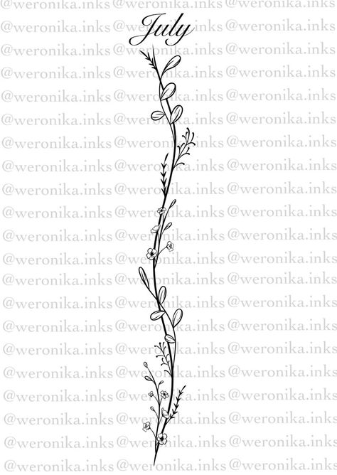 Flowers Spine Tattoo, Birth Flower Spine Tattoo, December Flower Tattoo, Flower Spine Tattoo, Flower Vine Tattoos, Mum Tattoo, Flower Spine Tattoos, December Birth Flower, July Birth Flower