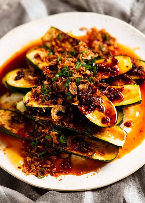 Spicy Asian Zucchini Nagi Maehashi Recipes, Nagi Maehashi, Thai Zucchini, Spicy Zucchini, Zucchini Dishes, Tin Eats, Asian Vegetarian Recipes, Zucchini Recipe, Asian Vegetables