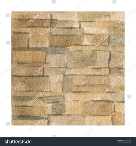 Watercolor interior textures of natural stone, wall material. Hand drawn illustration pattern. Natural design for ecological product and advertising. #Ad , #affiliate, #wall#stone#Hand#material Watercolor Stone Wall, Watercolor Interior, Limestone Texture, Interior Textures, Wall Material, Natural Stone Wall, Financial Logo, Wall Drawing, Natural Design