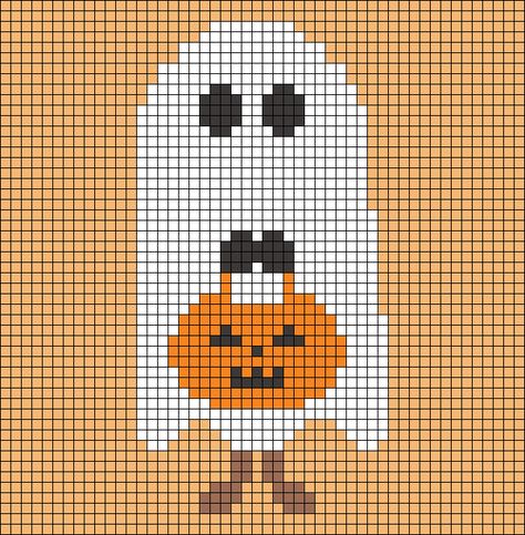 Halloween Crochet Tapestry Pattern, Fall Crochet Tapestry, Pumpkin Alpha Pattern, Crochet Halloween Tapestry, Ghost Alpha Pattern, Halloween Grid Pattern, Alpha Patterns Halloween, Halloween Crochet Tapestry, Square Alpha Patterns