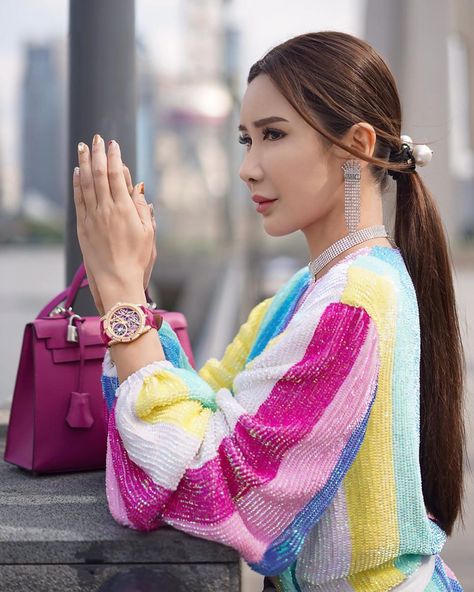 Jamie Chua, Roger Dubuis, Instagram Time, Chanel Boy Bag, Old Money, Style Inspiration, Saree, Shoulder Bag, My Style