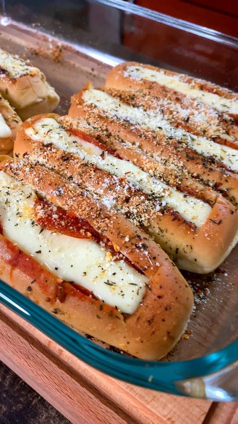 Easiest game day appetizer is sure to be a hit 🤩 | hors-d'œuvre | Easiest game day appetizer is sure to be a hit 🤩 | By Randy | Facebook Pizza Hot Dog Buns, Hot Dog Bun Pizza Boats, Things To Make With Hot Dog Buns, Meals With Hot Dog Buns, What To Make With Hot Dog Buns, Pizza Boats Hot Dog Buns, What To Do With Extra Hot Dog Buns, Recipes Using Hot Dog Buns, Hot Dog Bun Recipes