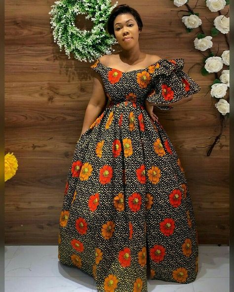 Ankara over flow African Maxi Dress Ankara, African Maxi Dress, Ankara Maxi Dress, Long African Dresses, African Prom Dresses, African Dresses For Kids, Best African Dresses, Latest Ankara, Ankara Gown Styles