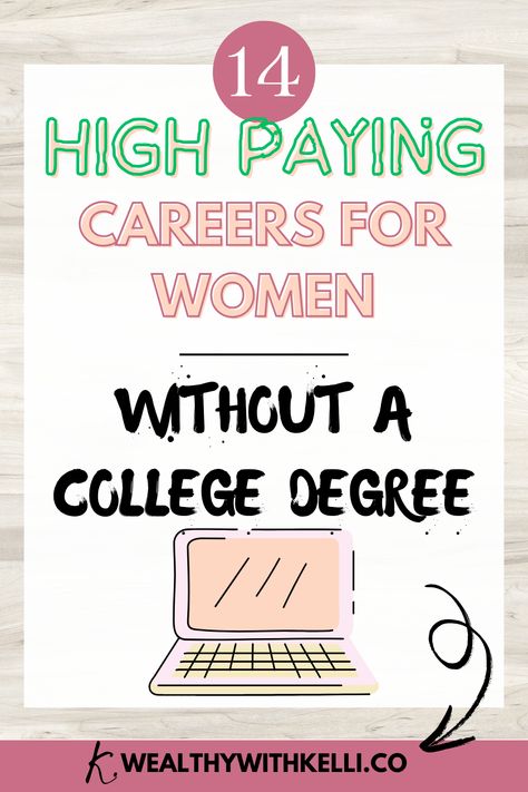 Discover the best high paying careers for women without a college degree! Explore jobs in tech, design, sales, and more, with tips and links to certifications and training. Best Jobs For Women Career, Careers Without A Degree, Career Ideas For Women, Best Careers For Women, Jobs Without A Degree, List Of Careers, Careers For Women, High Paying Careers, Career Ideas