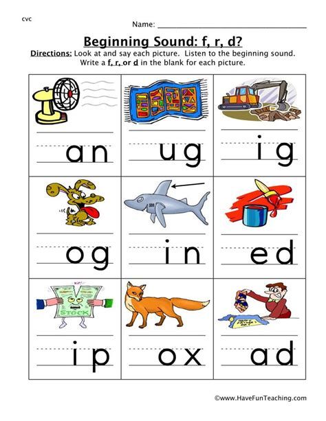 Spanish Beginning Sounds Practice Pages | Beginning Sounds Cvc Worksheets Free, Initial Sounds Worksheets, Cvc Worksheets Kindergarten, Middle Sounds Worksheet, Sounds Worksheet, Rhyming Worksheet, Writing Cvc Words, Learn Alphabet, Cvc Worksheets