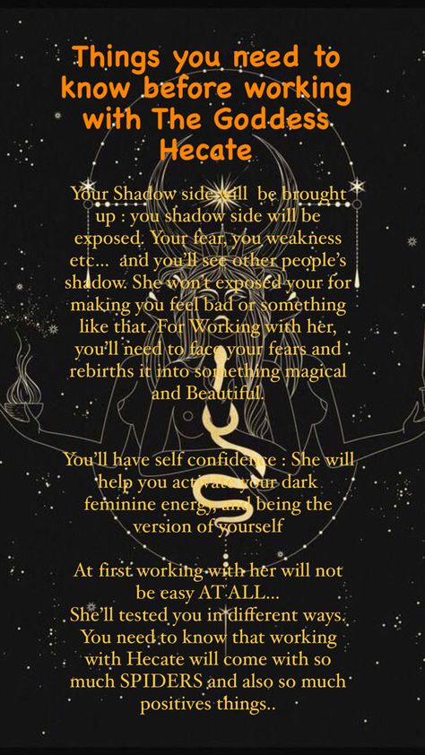 Working with Hecate will be not easy for the beginners. But after the Darkness, you’ll find yourself better than ever. Hecate’s daughters and sons are blessed by her power #hecate #spirituality #spiritual Hecate Bath Ritual, Work With Hecate, Who Is Hecate Goddess, Hecate Magic, How To Connect With Hecate, Invoking Hecate, Hecate Information, How To Start Working With Hecate, How To Work With Hekate