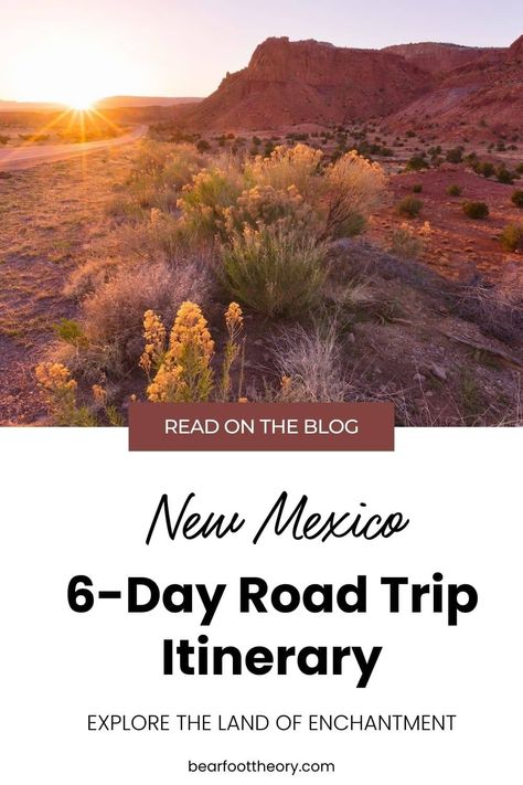 6-Day New Mexico Road Trip Itinerary for Outdoor Lovers – Bearfoot Theory New Mexico Travel Itinerary, Spring Break Mexico, Mexico Road Trip, New Mexico Road Trip, Mexico Itinerary, Travel New Mexico, White Sands National Monument, Land Of Enchantment, Trip Itinerary