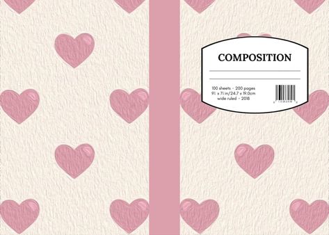 @/conejitodd Composition Notebook Printable, Binder Cover Templates Coquette, Notebook Cover Design Printables, Journal Cover Printable, Book Cover Art Diy, Binder Cover Templates, School Book Covers, Notebook Cover Design, Book Cover Template