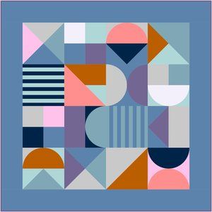 Bauhaus Pattern, Modern Quilting Designs, Chic Quilts, Quilt Modernen, Modern Fabrics, Pretty Quilt, Contemporary Quilts, Affinity Designer, Blue Quilts