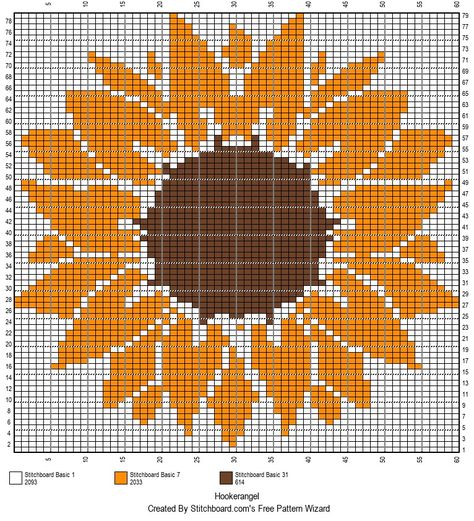 C2c Sunflower Crochet Blanket, Sunflower Knitting Chart, Leaf Grid Pattern, Sunflower Knitting Pattern, 2 Color Tapestry Crochet, Fall Crochet Tapestry, Fall Tapestry Crochet, Sunflower Alpha Pattern, Cross Stitch Sunflower