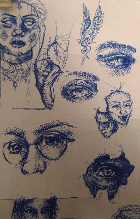 Random sketches? Done in ballpoint pen Pen Notebook Drawing, Pen Painting Sketches, Pen Sketches People, Cool Pen Sketches, Pen Drawing Inspiration, Random Pen Sketches, Pen Sketch Ideas Sketchbooks, Sketchbook Art Inspiration Pen, Pen Sketches Ideas