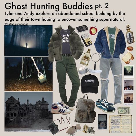 Cryptid Core Outfit, Poem Starters, Cryptidcore Outfit, Cryptid Core, Cryptidcore Aesthetic, Paranormal Aesthetic, Paranormal Investigator, Things To Watch, Hunter Outfit