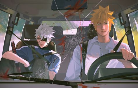 Artist @Chestnut_Baaaa on X Kakashi Minato, Team Minato, Kakashi And Obito, Naruto Kakashi, Naruto Funny, Kakashi Hatake, Naruto And Sasuke, Naruto Art, Bts Pictures