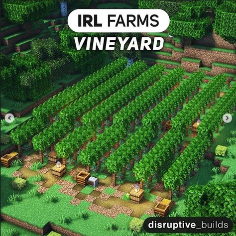 Minecraft Hill Farm, Minecraft Ground Design, Minecraft Crops Ideas, Minecraft Field Ideas, Minecraft Orchard, Minecraft Field, Minecraft Farmland, Minecraft Shops, Minecraft Garden