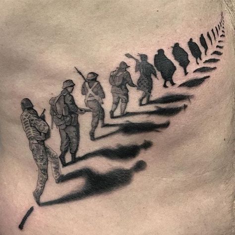 Fallen Soldier Tattoo, Secret Tattoos, Soldier Tattoo, Patriotic Tattoos, Army Tattoos, Armor Tattoo, Military Tattoos, Warrior Tattoos, Flag Tattoo