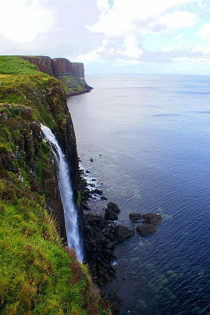 The Kilt Rock and Mealt Falls, Trotternish Peninsula, Isle of Skye (Scotland)....Over the sea to Skye. Been, love. Scotland Vacation, Scotland Road Trip, Fairy Pools, Skye Scotland, Scotland Highlands, England And Scotland, Isle Of Skye, Scotland Travel, Inverness