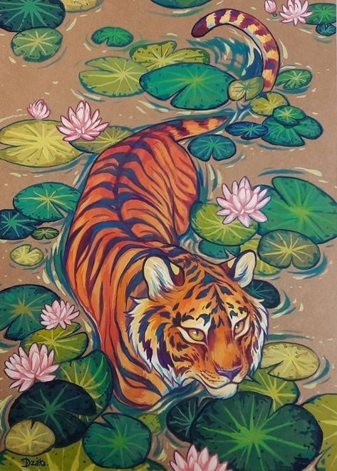 Illustration Kunst, Tiger Drawing, Tiger Painting, Tiger Art, Arte Sketchbook, Arte Inspo, Sketchbook Art, A Tiger, Arte Animal