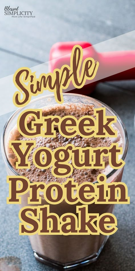 Turn your simple protein shake into a healthier version with this easy and delicious Greek yogurt protein shake recipe! Liquid Protein Shake Recipes, No Carb Protein Shake, Healthy Protein Shakes For Fat Loss, Choc Protein Shake Recipes, Greek Yogurt Milkshake, Greek Yogurt Protein Shake, Protein Shakes For Fat Loss, Vanilla Premier Protein Shake Recipes, Simple Protein Shake