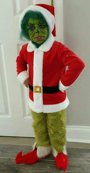 Grinch costume custom made Diy Grinch Costume, Kids Grinch Costume, Grinch Costume, Grinch Halloween, O Grinch, Diy Grinch, Grinch Costumes, The Grinch Movie, Grinch Party