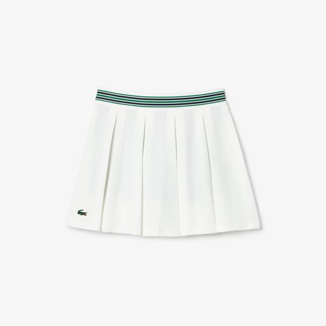 Lacoste Tennis Skirt, Lacoste Store, Lacoste Tennis, Sport Skirt, Flare Dress Pants, Rose Clothing, Lacoste Women, Embroidered Polo Shirts, Lacoste Sport