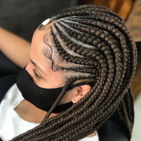 Cornrow Hairstyles For Natural Hair, Beautiful Braided Hairstyles, Half Cornrows, Hairstyles For Natural Hair, Braids Styling, Puffy Hair, Fancy Braids, Braids Ideas, Natural African American Hairstyles