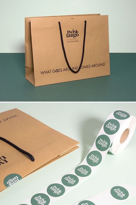 Kraft Bag Design, Kraft Paper Bag Packaging, Kraft Paper Packaging, Paper Bag Design, Kraft Packaging, Packaging Ideas Business, Clothing Packaging, Kraft Bag, Branding Design Packaging