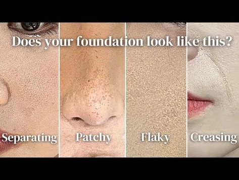 (10) Reasons Why Your Foundation is SEPARATING, FLAKY, PATCHY or CREASING | How to Avoid and Fix Them - YouTube How To Avoid Cakey Makeup, Patchy Foundation, Flaky Makeup, Cakey Makeup, Full Face Of Makeup, Fix Makeup, Foundation Routine, Apply Foundation, Caking It Up