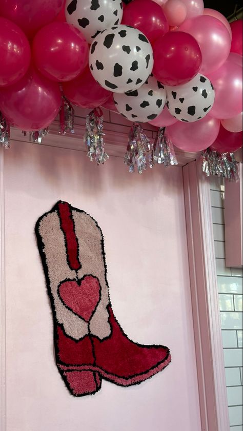 Cupid Cowboy Party, Cupids Cowgirl Party, Valentines Day Bag Decorating Ideas, Cupid Cowgirl, Grandma Nails, Cowgirl Valentine, Ranch Retreat, Pink Cowboy Boot, Cowboy Valentines