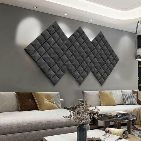 Sound Proofing A Room Design, Sound Panels Decorative, Acoustic Foam Panels, Studio Aesthetic, Sound Panel, Acoustic Foam, Foam Tiles, Acoustic Design, Foam Panels