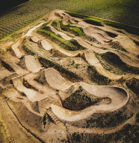 Bike Pump Track, Dirt Bike Track, Backyard Skatepark, Jump Park, Shock Mansion, Trail Building, Skatepark Design, Motocross Tracks, Ktm Dirt Bikes