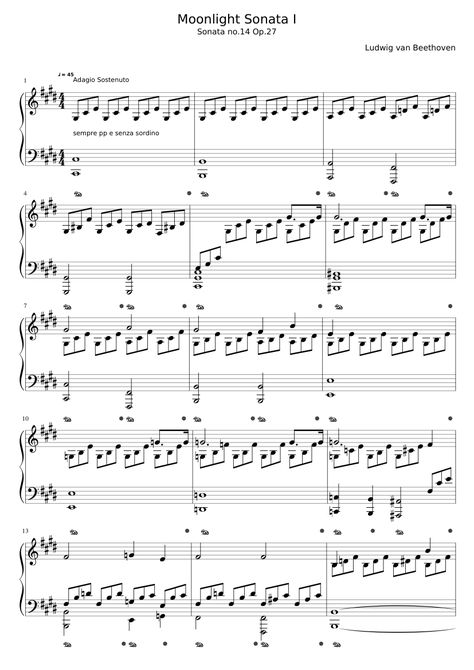 Easy Piano Songs Sheet Music, Moonlight Sonata Sheet Music, Free Guitar Sheet Music, Popular Piano Sheet Music, Piano Songs Sheet Music, Piano Music Easy, Free Printable Sheet Music, Piano Notes Songs, Piano Sheet Music Classical