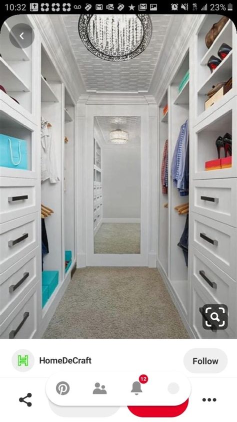 Walk In Bedroom Closet, Walk In Bedroom, In Bedroom Closet, Bedroom Closet Organization, Closet Organisation, Master Closet Design, Closet Mirror, Small Walk In Closet, Walking Closet