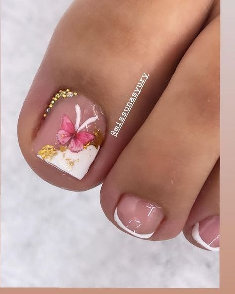 Semi Pies, Nails Pies, Pedicure Designs Toenails, Designs For Short Nails, Pedicure Nail Designs, Gel Toe Nails, Acrylic Toes, Acrylic Toe Nails, Romantic Nails