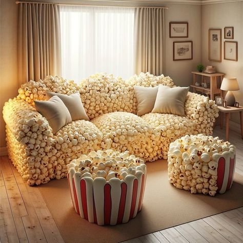 Popcorn anyone? 🍿✨ By @designideahub Small Living Room Layout, Small House Interior, Small House Interior Design, Small Bedroom Decor, Girl Bedroom Designs, Romantic Bedroom, Dream House Rooms, Pantry Design, Livingroom Layout