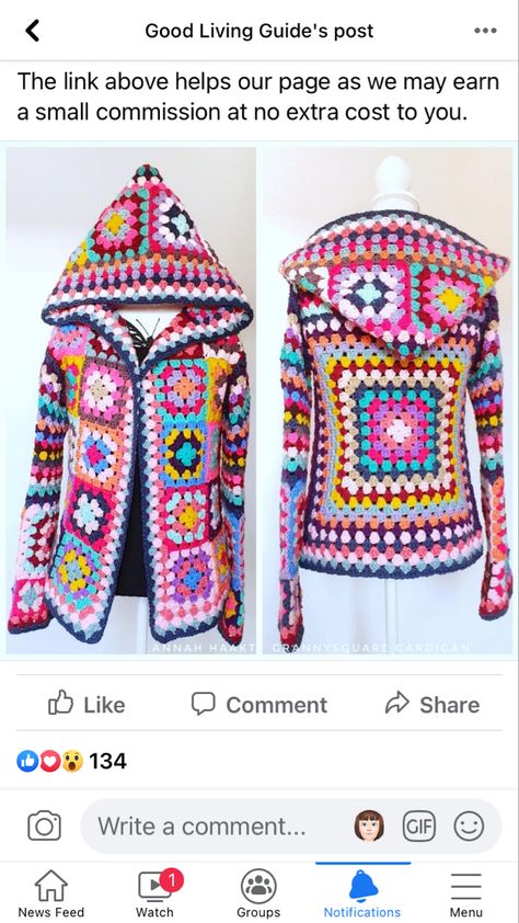 Granny Square Häkelanleitung, Crochet Jacket Pattern, Star Keychain, Crochet Cardigan Pattern Free, Granny Square Crochet Patterns Free, Gilet Crochet, Crochet Star, Mode Crochet, Creative Crochet