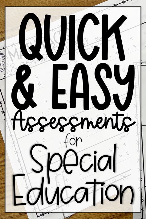 As a special education teacher, you now how important assessments are for IEP goals. I love to use these quick and easy assessments to help choose IEP goals before move-ins, evaluations, and annual case conferences. Special Education Assessments, Progress Monitoring Special Education, 2024 Classroom, Early Reading Skills, Decoding Words, Teaching 5th Grade, Co Teaching, Special Education Elementary, Inclusive Education