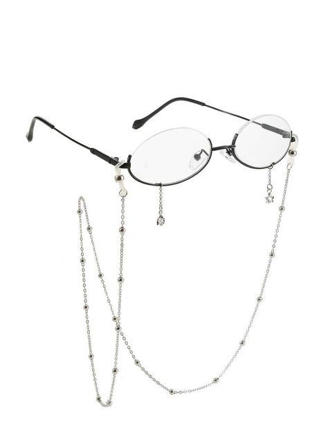 Dark Academia Accessories, Gothic Glasses, Chains Aesthetic, Fancy Glasses, Jewels Diy, Jewelry Chains, Women Eyeglasses, Cool Glasses, Rhinestone Decor