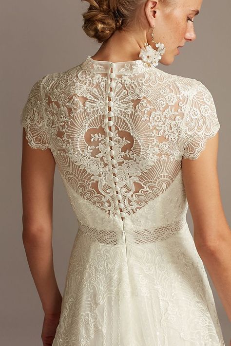 Mock Neck Wedding Dress, Heirloom Wedding Dress, Petite Wedding Dress, Wedding Dress Style, High Neck Wedding Dress, Neck Wedding Dress, Davids Bridal Wedding Dresses, Davids Bridal Dresses, Modest Wedding