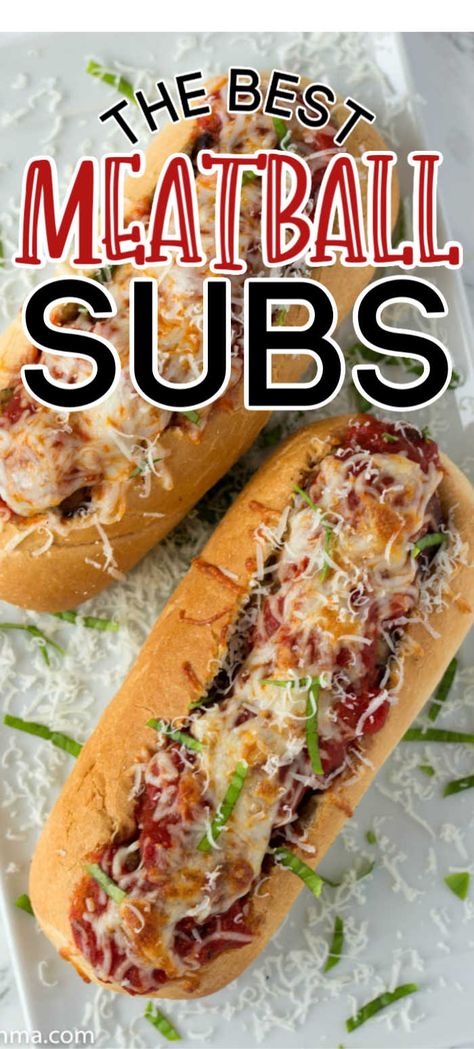 Awesome Sauce Meatballs, Homemade Meatball Subs, Baked Meatball Subs, Meatball Sandwich Recipes, Awesome Sandwiches, Meatball Sub Sandwiches, Meatball Sub Recipe, Meatball Sub, Meatball Sandwich