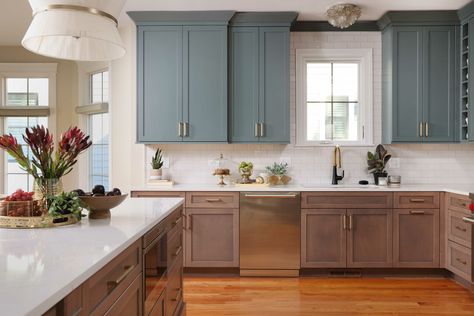 Rainforest Green Cabinets Create Warm and Cozy Kitchen Ivory Kitchen, What Is Design, Green Cabinets, Cozy Kitchen, Home Additions, Green Kitchen, Kitchen Inspirations, Home Remodeling, Modern Kitchen