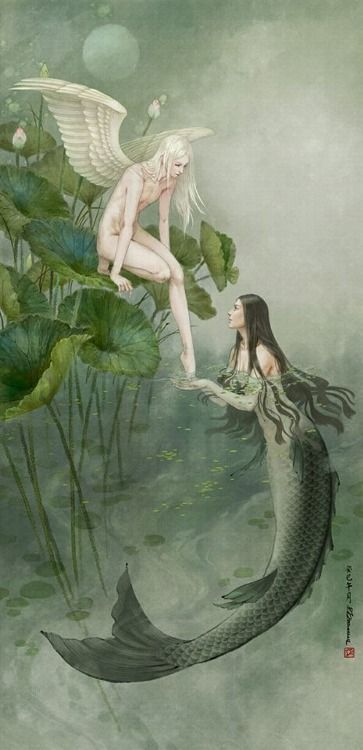 The Magic Faraway Tree: Mermaids And Mermen, Fairytale Art, Arte Fantasy, Mermaid Art, 판타지 아트, Ethereal Art, Fairy Art, Pretty Art, Fantasy Creatures