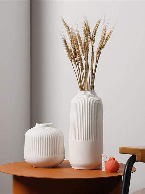 Vase Decoration, Perfect Living Room, Timeless Decor, White Vase, Modern Vase, Tall Vases, Handcrafted Ceramics, White Vases, Modern Ceramics