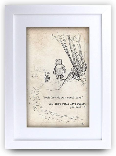 Winnie The Pooh Nursery, Adventure Print, Nursery Quotes, Ink Splatter, Bedroom Gift, Photo Picture Frames, Picture Frame Display, Gift Newborn, Frame Display