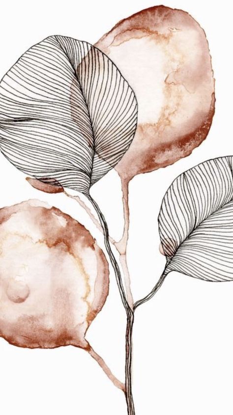 Eucalyptus Watercolor, Soyut Sanat Tabloları, 수채화 그림, Ink Drawings, Art Et Illustration, Art And Illustration, Drawing Prints, A Drawing, الرسومات اللطيفة